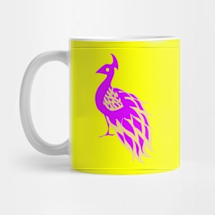 peacock the royal bird ecopop in purple art Mug